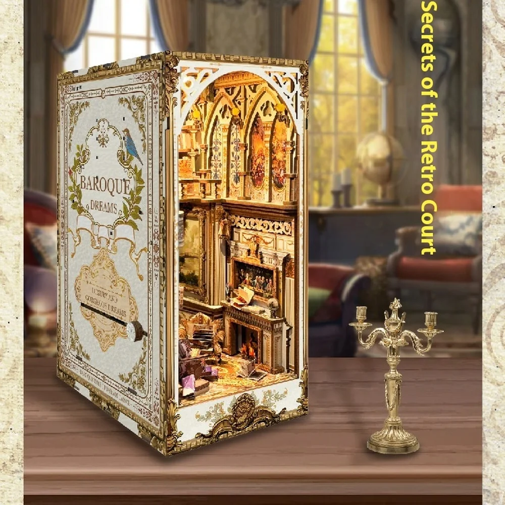 Diy Wooden Book Nook Kit Shelf Insert - DIY 나무 책 구석 선반 삽입
