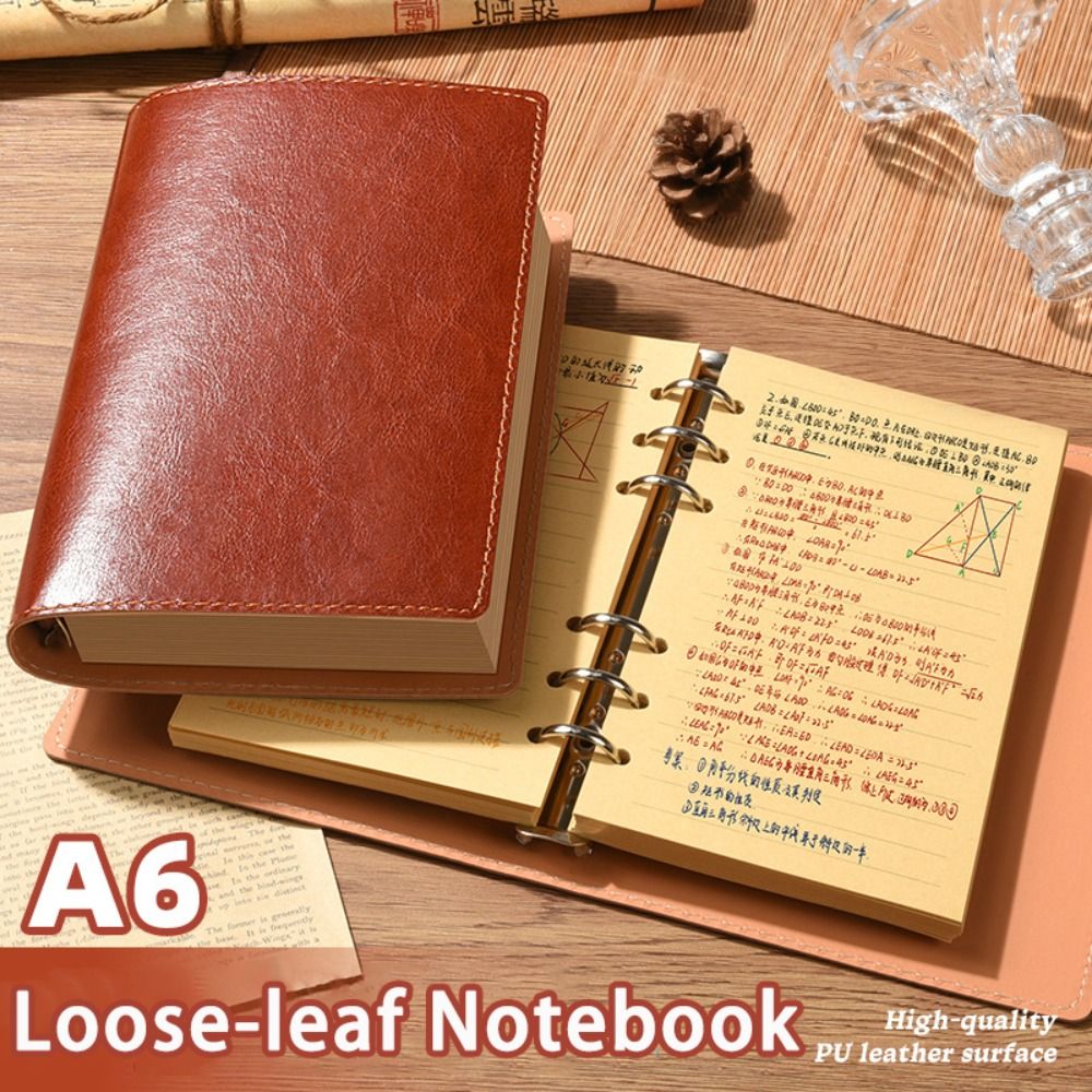 Vintage Leather Journal Notebook - 새로운 A5/A6 노트북 루즈리프 PU 가죽
