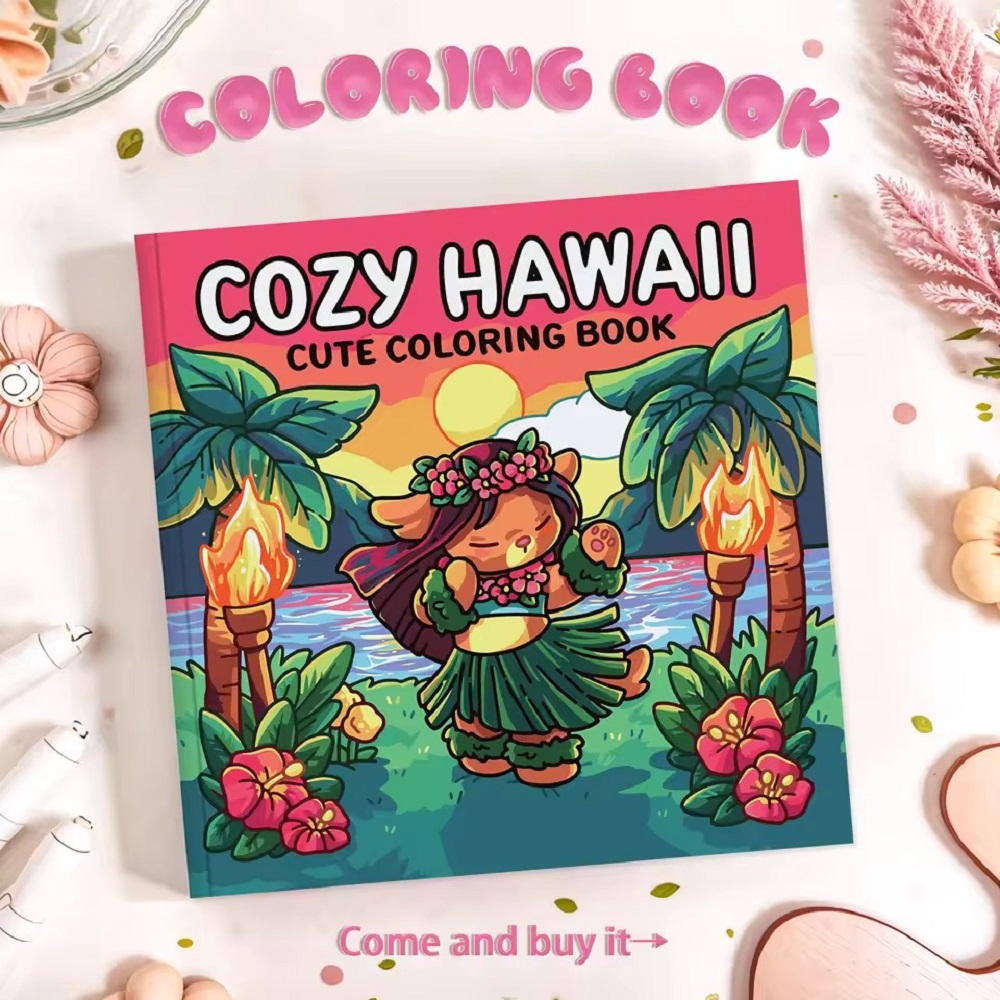 Adult Coloring Book Stress Relief - 아늑한 나와이 귀여운 성인 색칠책 -