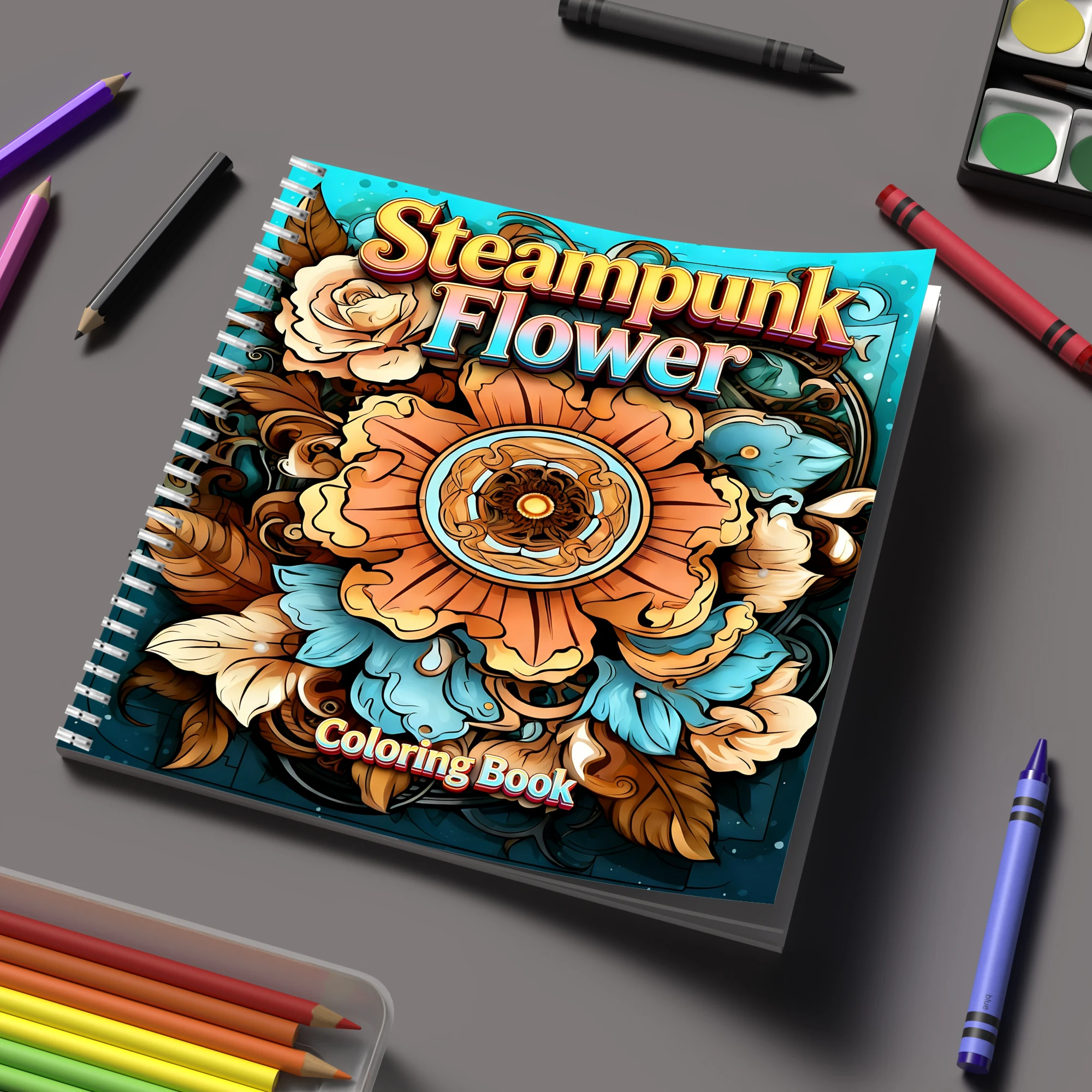 Adult Coloring Book Stress Relief - 컬러링북 성인용 컬러링북, 생일 선물, 학교