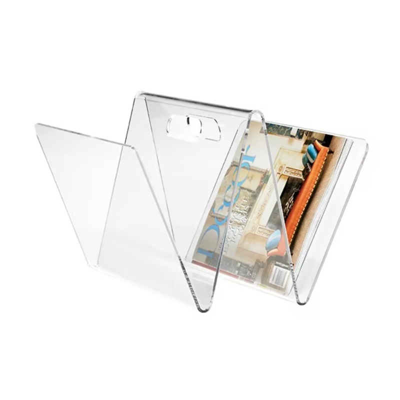 Clear Acrylic Book Stand Holder - 심플한 디자인의 고급스러운 책꽂이 투명 잡지꽂이