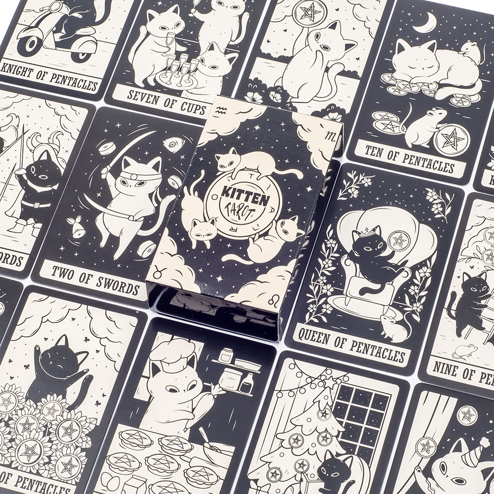 새끼 고양이 타로 데크 78Pcs 초보자를위한 귀여운  - Tarot Deck With Guidebook 리뷰 및 가격