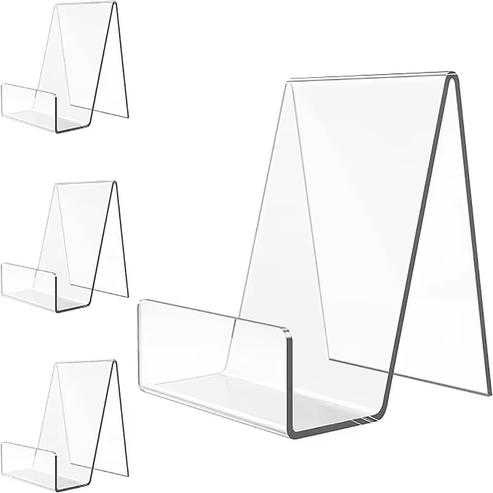 디스플레이에 대 한 4pcs 아크릴 책 스탠드 책 홀더 - Clear Acrylic Book Stand Holder 리뷰 및 가격