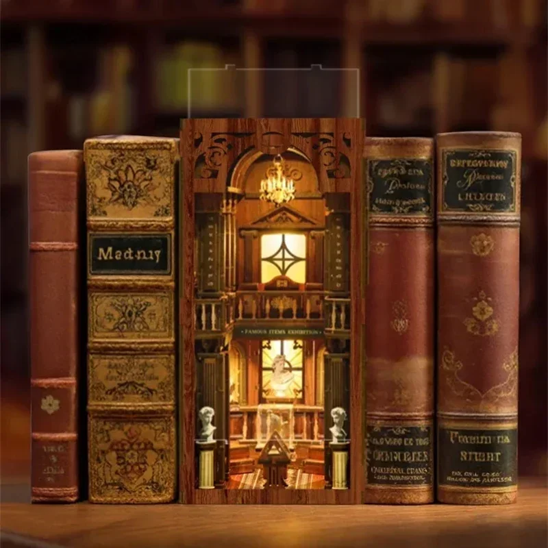 철학적 책장 책꽂이 홈 데코레이션, 레트로 DIY 나무 - Diy Wooden Book Nook Kit Shelf Insert 리뷰 및 가격