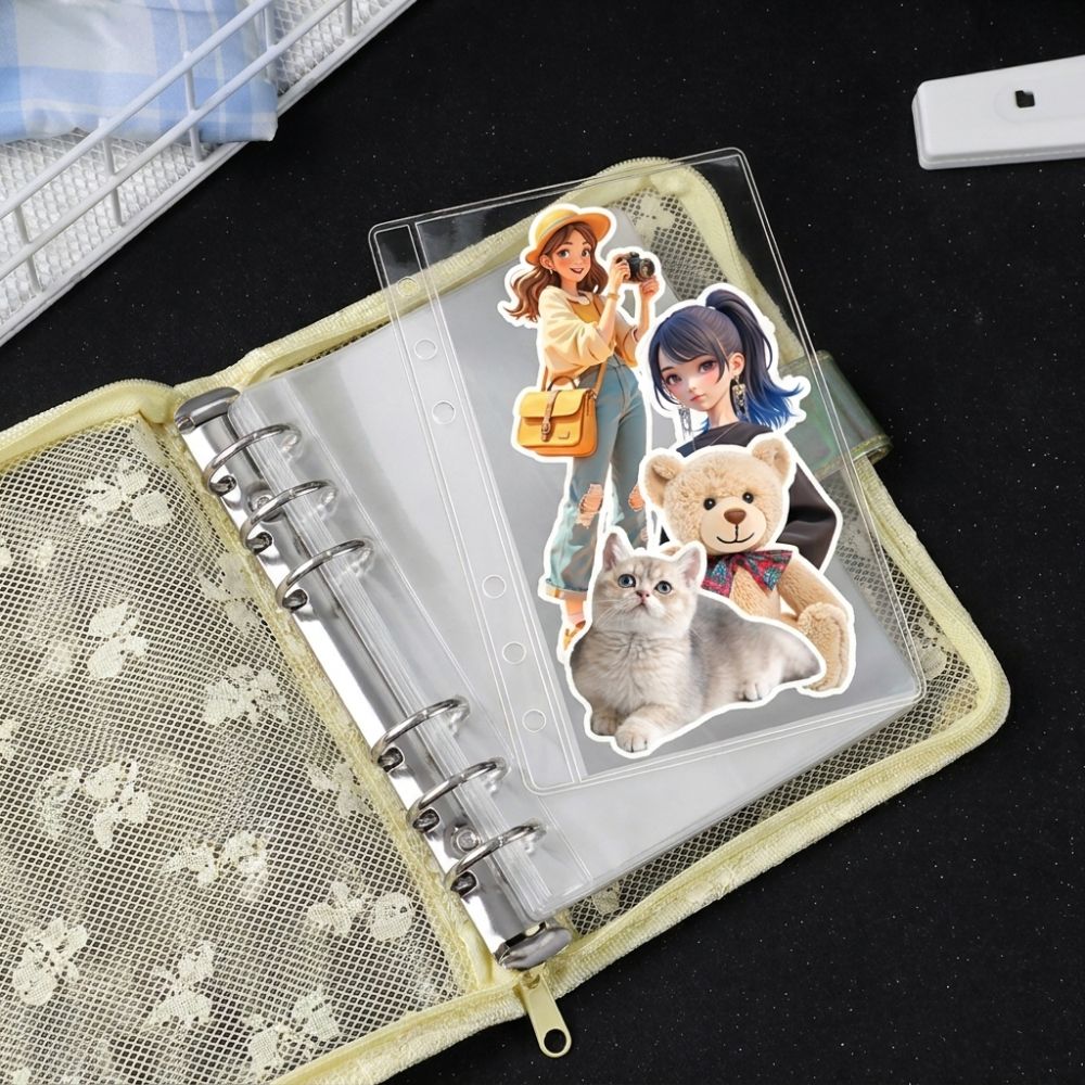 리본 장식 링 바인더 앨범 A6 사이즈 지퍼 잠금 지퍼 - Stationery Books 리뷰 및 가격