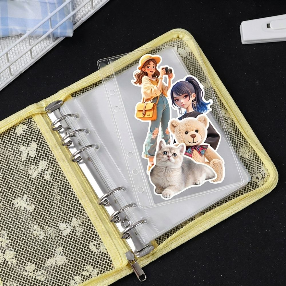 리본 장식 링 바인더 앨범 A6 사이즈 지퍼 잠금 지퍼 - Stationery Books 리뷰 및 가격
