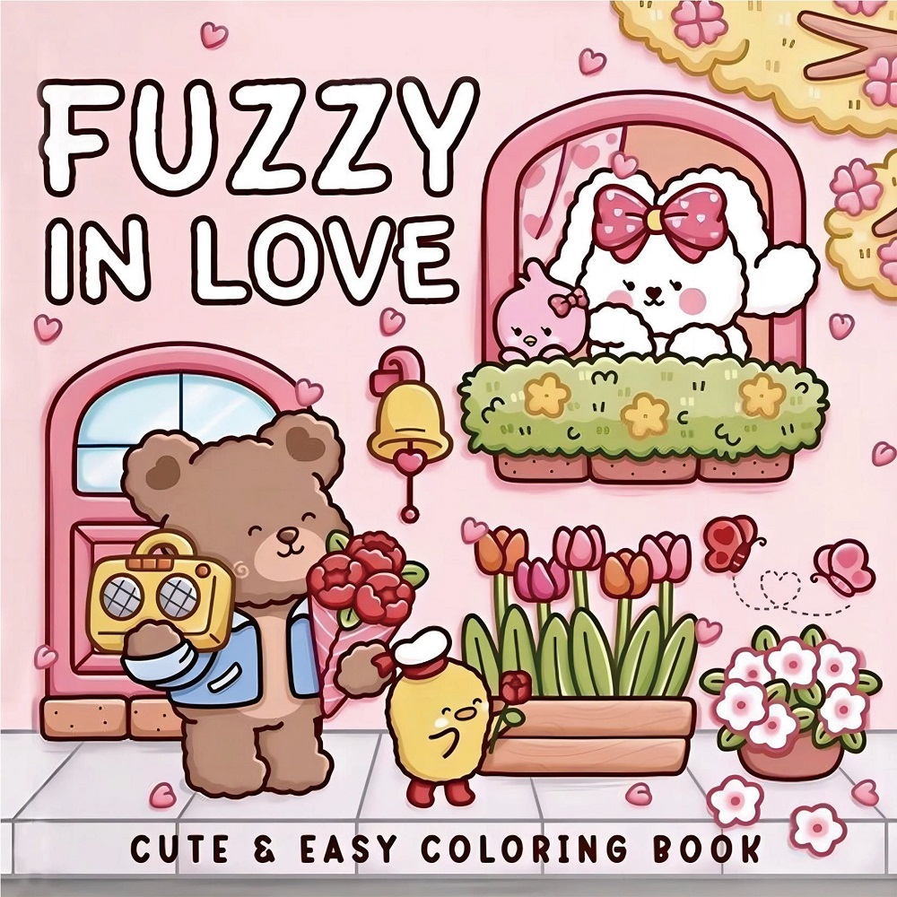 FUZZY IN LOVE 성인을 위한 대담하고 쉬운 패 - Adult Coloring Book Stress Relief 리뷰 및 가격