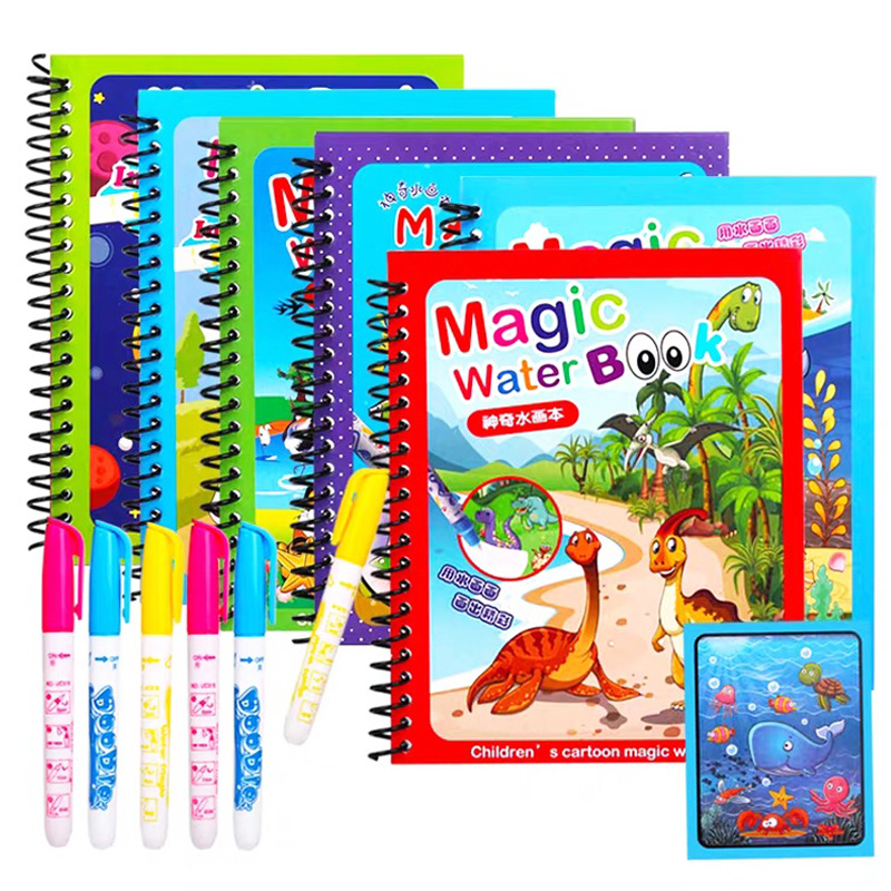 어린이 몬테소리 장난감, 재사용 가능한 색칠하기 책,  - Reusable Water Magic Coloring Book 리뷰 및 가격