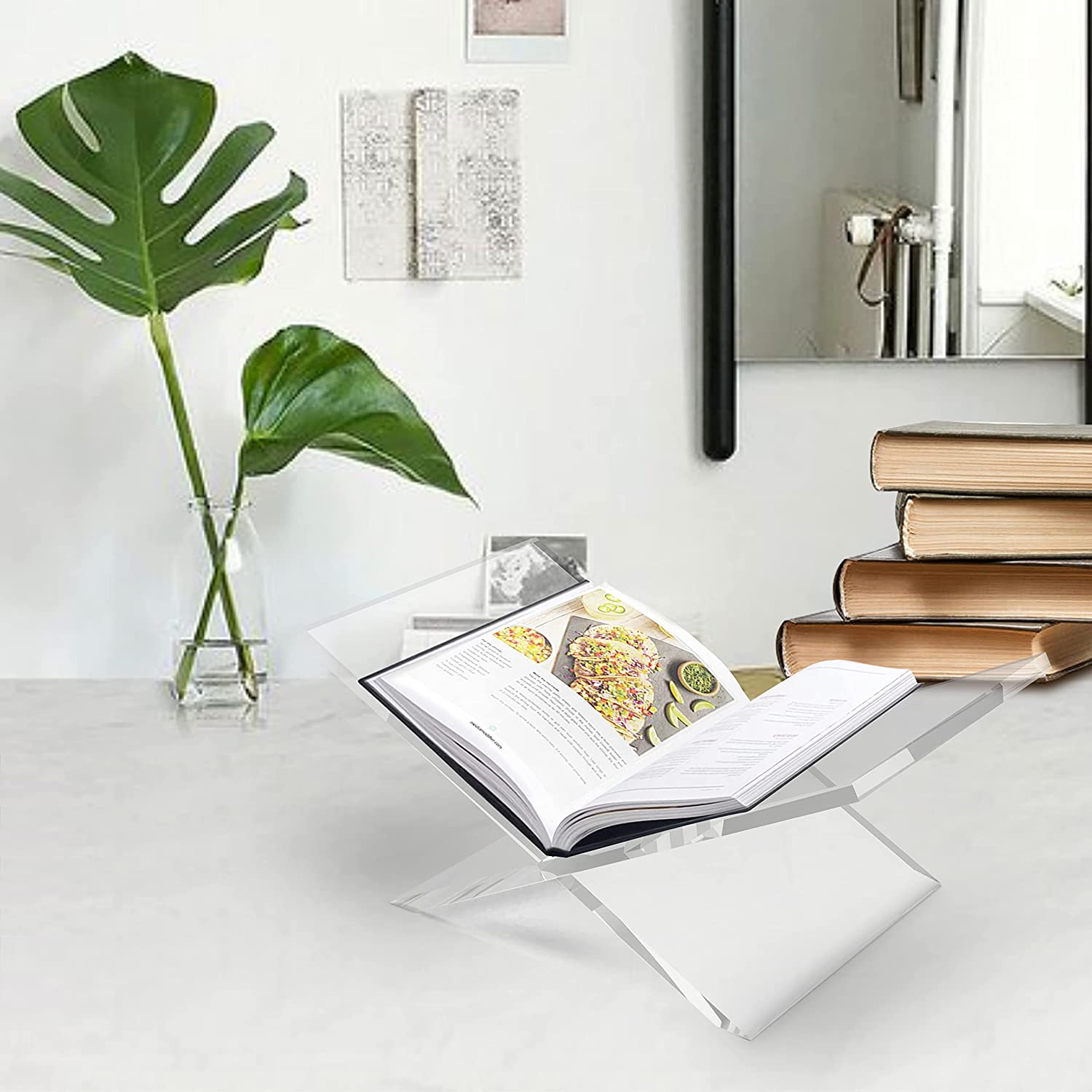 투명 아크릴 오픈북 디스플레이 스탠드 잡지 및 책꽂이 - Clear Acrylic Book Stand Holder 리뷰 및 가격