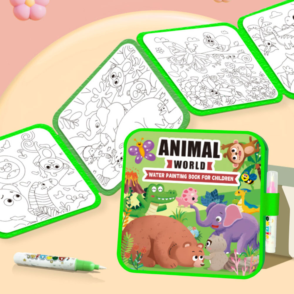 Kids Magics 물 색칠하기 책 재사용 가능한 학 - Reusable Water Magic Coloring Book 리뷰 및 가격