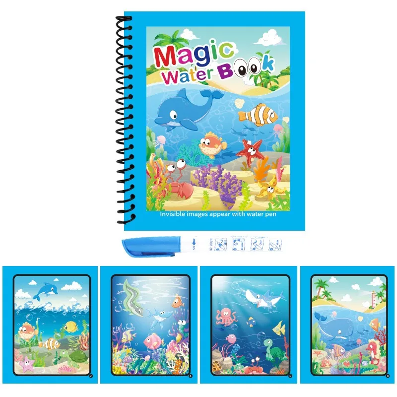 1Pc 재사용 가능한 마법의 물 책 어린이 선물 컬러  - Reusable Water Magic Coloring Book 리뷰 및 가격