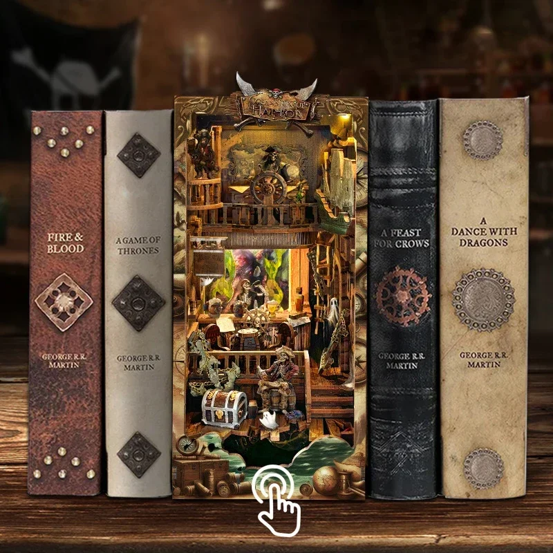 새로운 DIY 나무 책꽂이 인서트 미니어처 키트 신세계 - Diy Wooden Book Nook Kit Shelf Insert 리뷰 및 가격