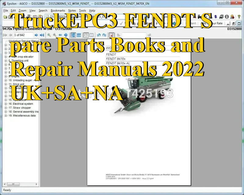 TruckEPC3 FENDT 예비 부품 도서 및 수리  - Books 리뷰 및 가격
