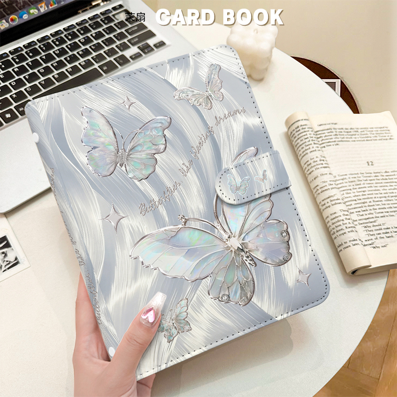 실버 무지개 빛깔의 나비 A5 카드 바인더 방수 Kpo - Kpop Photo Card Binder 3 Inch 리뷰 및 가격