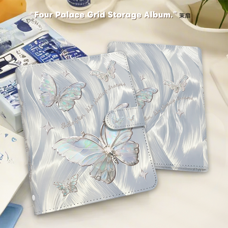 실버 무지개 빛깔의 나비 A5 카드 바인더 방수 Kpo - Kpop Photo Card Binder 3 Inch 리뷰 및 가격