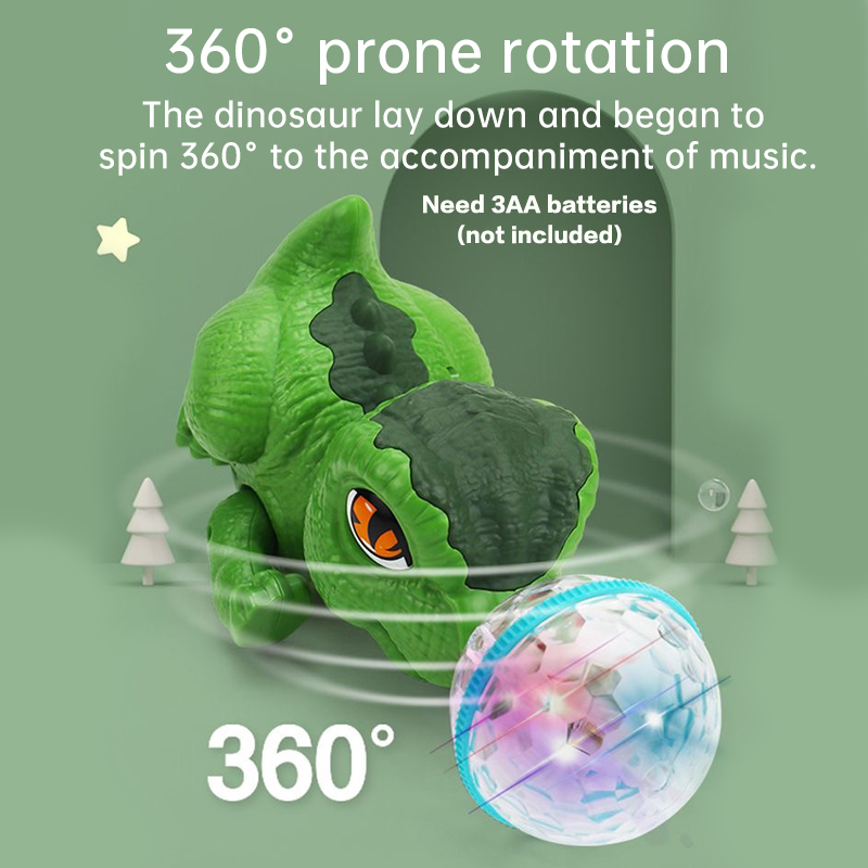 아기들을 위한 전기 공룡 탑볼 장난감 - 360 °   - Music 리뷰 및 가격