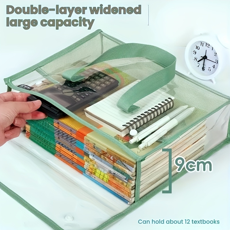 더블 레이어 클리어 토트 백 대형 휴대용 용량 방수 시 - Stationery Books 리뷰 및 가격