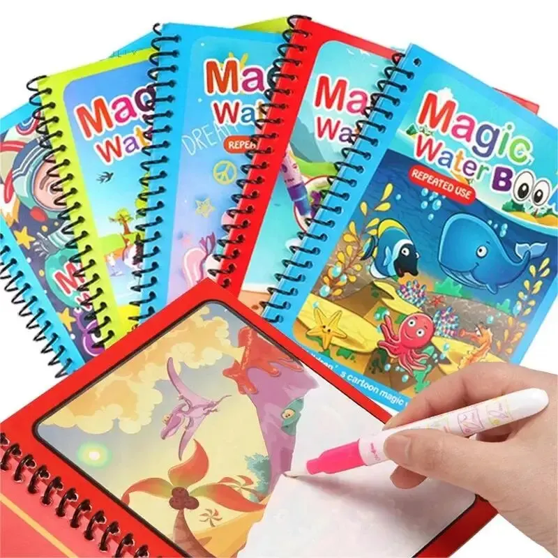 1 책 + 1 펜 재사용 가능한 마술 색칠하기 책 수채 - Reusable Water Magic Coloring Book 리뷰 및 가격